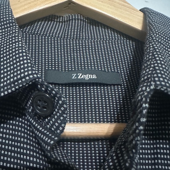 Z Zegna Black and White Striped Dress Shirt - Picture 2 of 5
